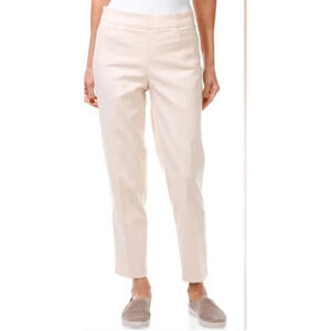 NWT Zac & Rachel Women's 14 Soft Stretch Pink Trouser Pull On Office Preppy